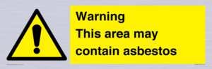 Warning This area may contain asbestos